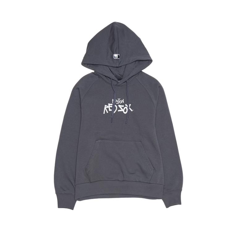 

MLB Толстовка Boston Red Sox SS25 унисекс темный древесно-угольный серый