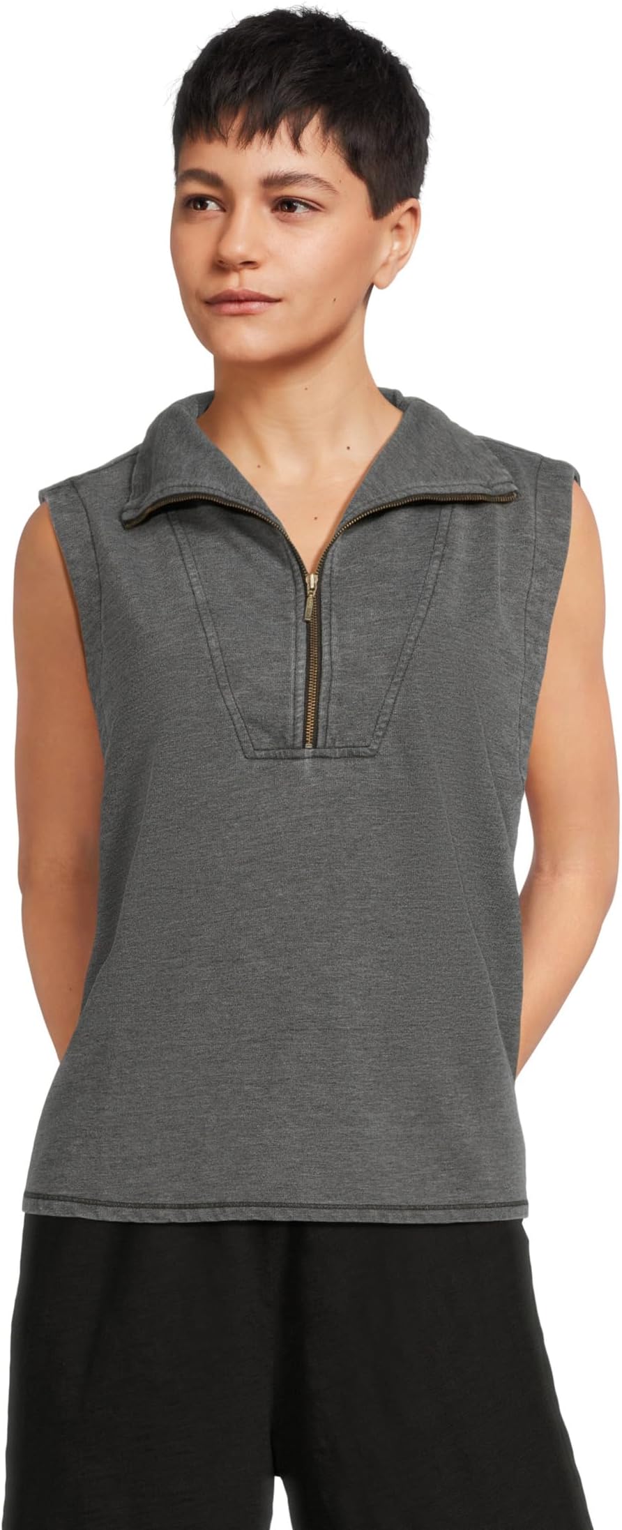 

Толстовка Mod-o-doc Half Zip Sleeveless Sweatshirt, черный