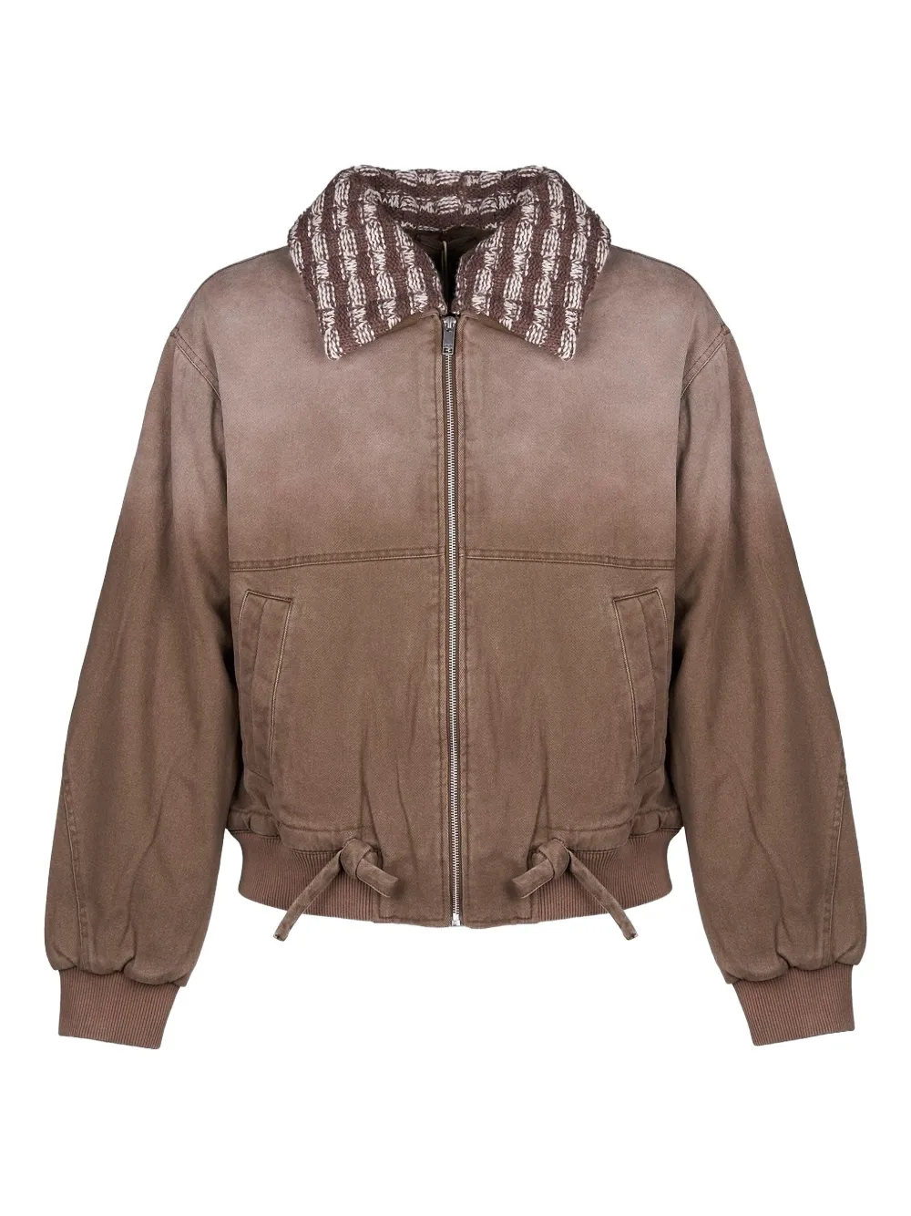 

Куртка с вязаным воротником Axel Arigato, коричневый