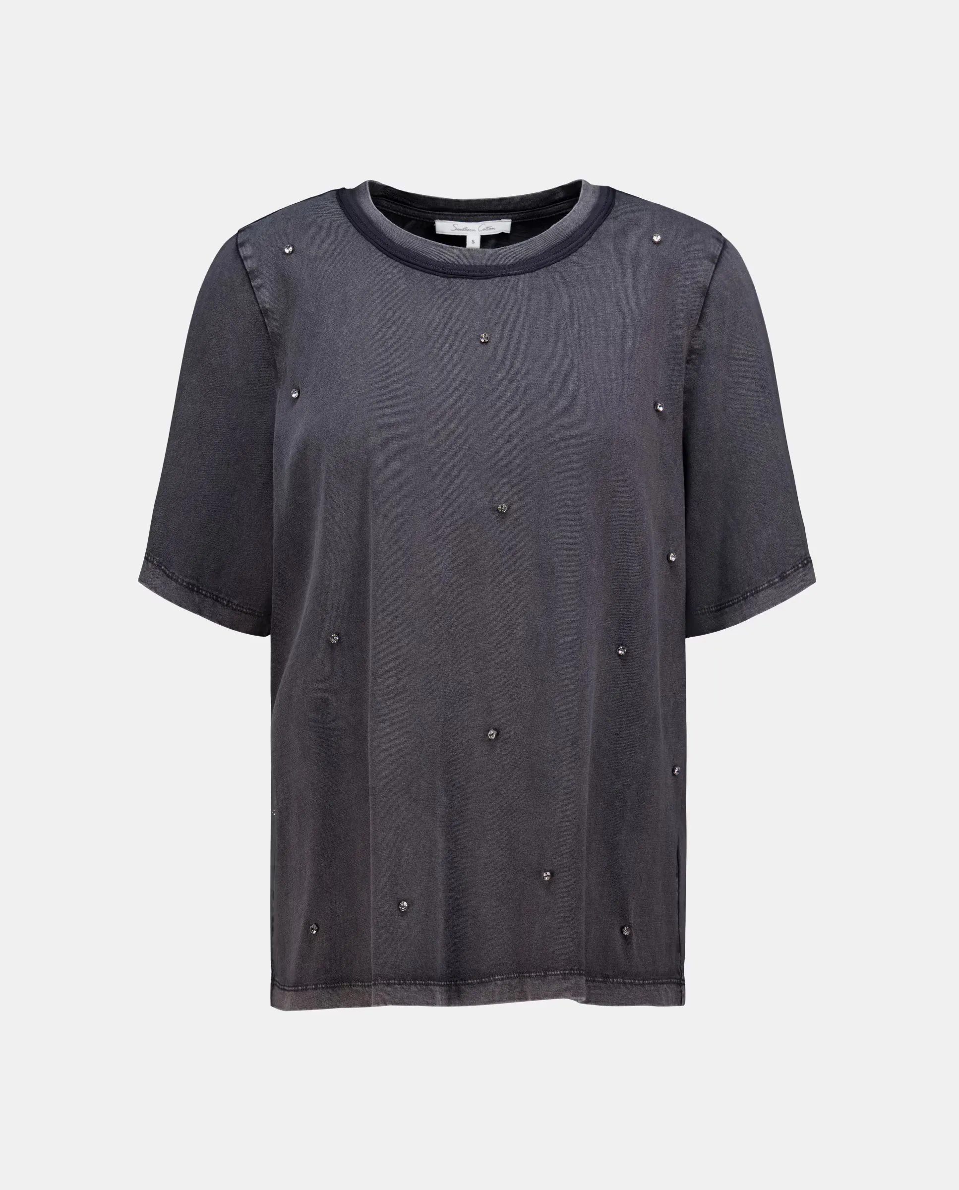 

Женская однотонная футболка с коротким рукавом Southern Cotton, цвет Plomo