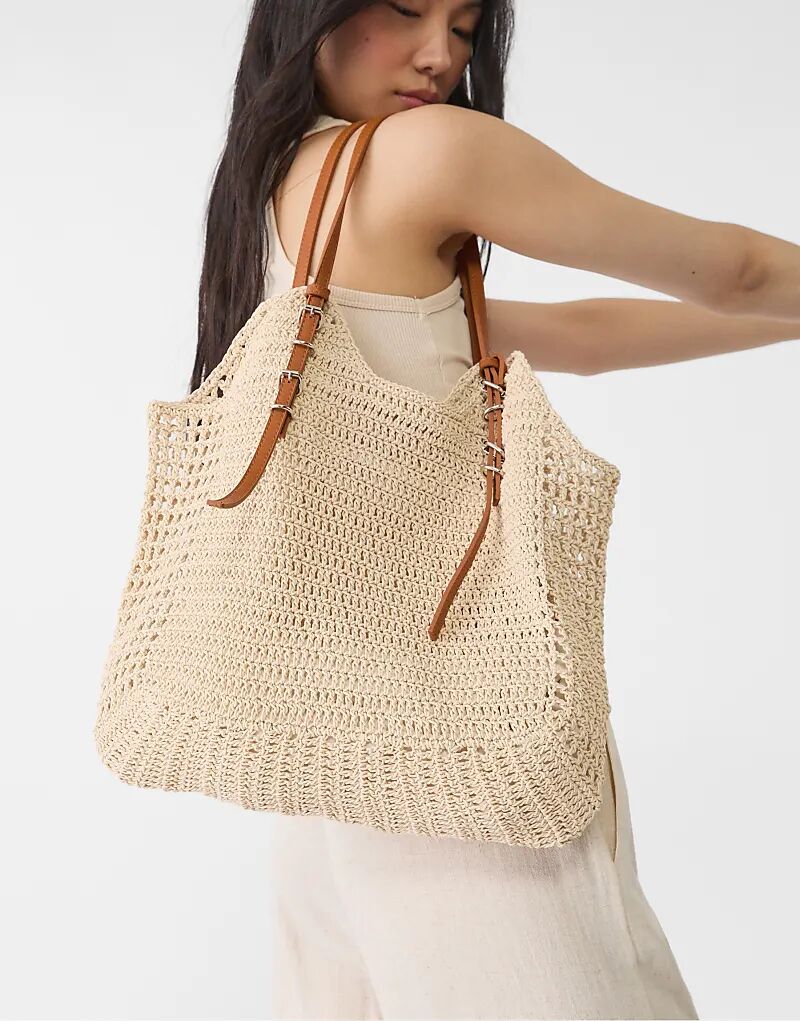 

Сумка Stradivarius Crochet цвета экрю