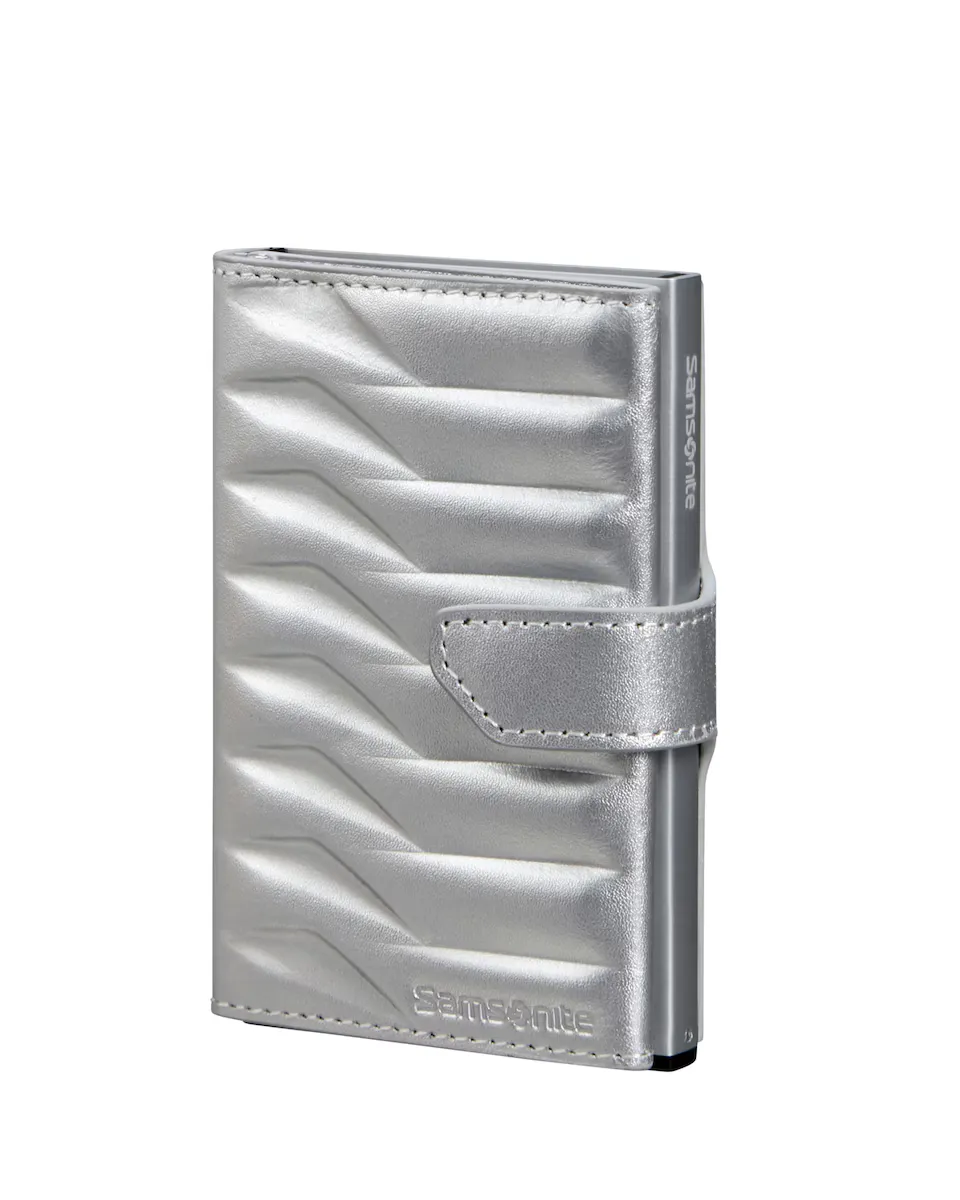 

Мужской кошелек Alu Fit из кожи и алюминия Samsonite, серебряный