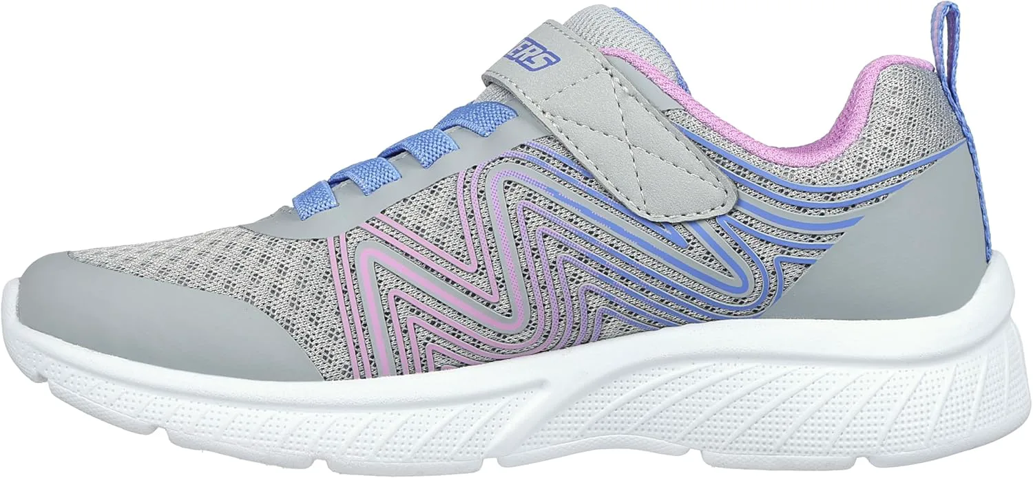 Детские кроссовки Skechers Microspec Plus-Swirl Sweet, серый/мультиколор — фото 3