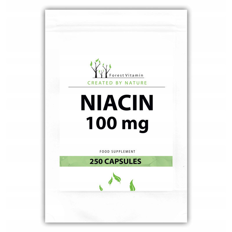 

Лесной витамин Ниацин 100 мг Биологически активная добавка, 250 капсул Forest Vitamin