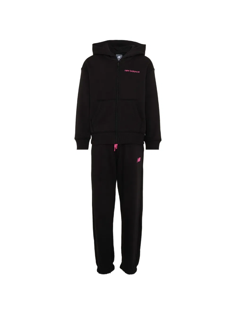 Спортивный костюм с капюшоном и логотипом New Balance Kids, черный