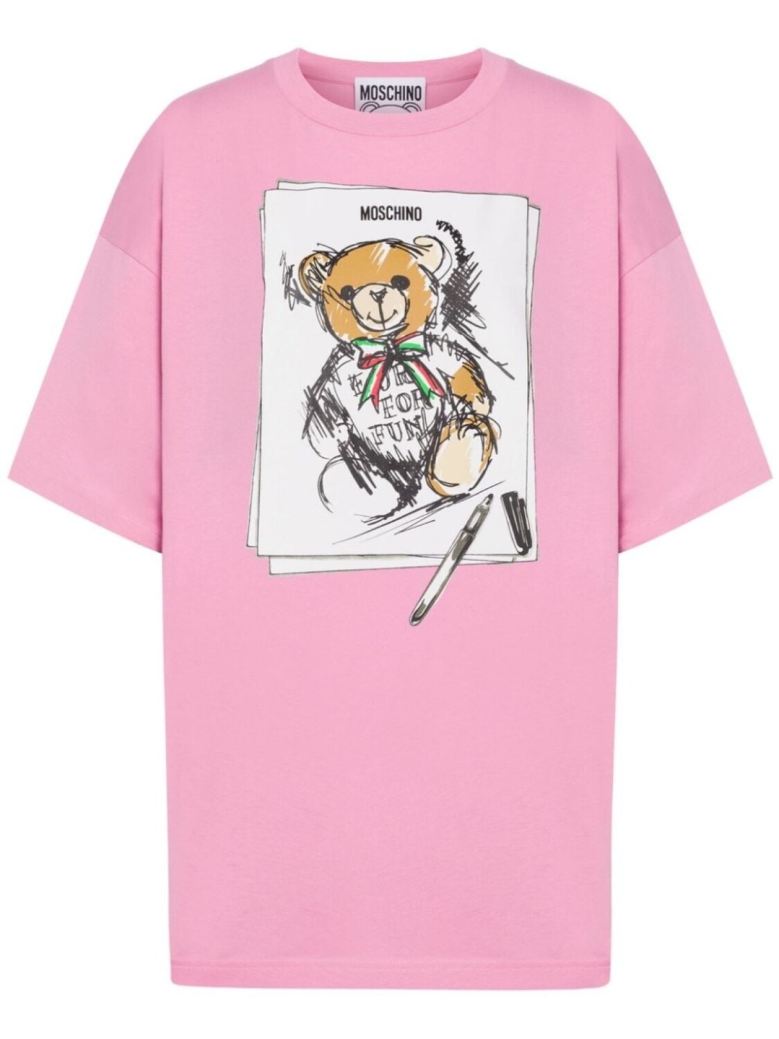 

Moschino футболка Teddy Bear, розовый