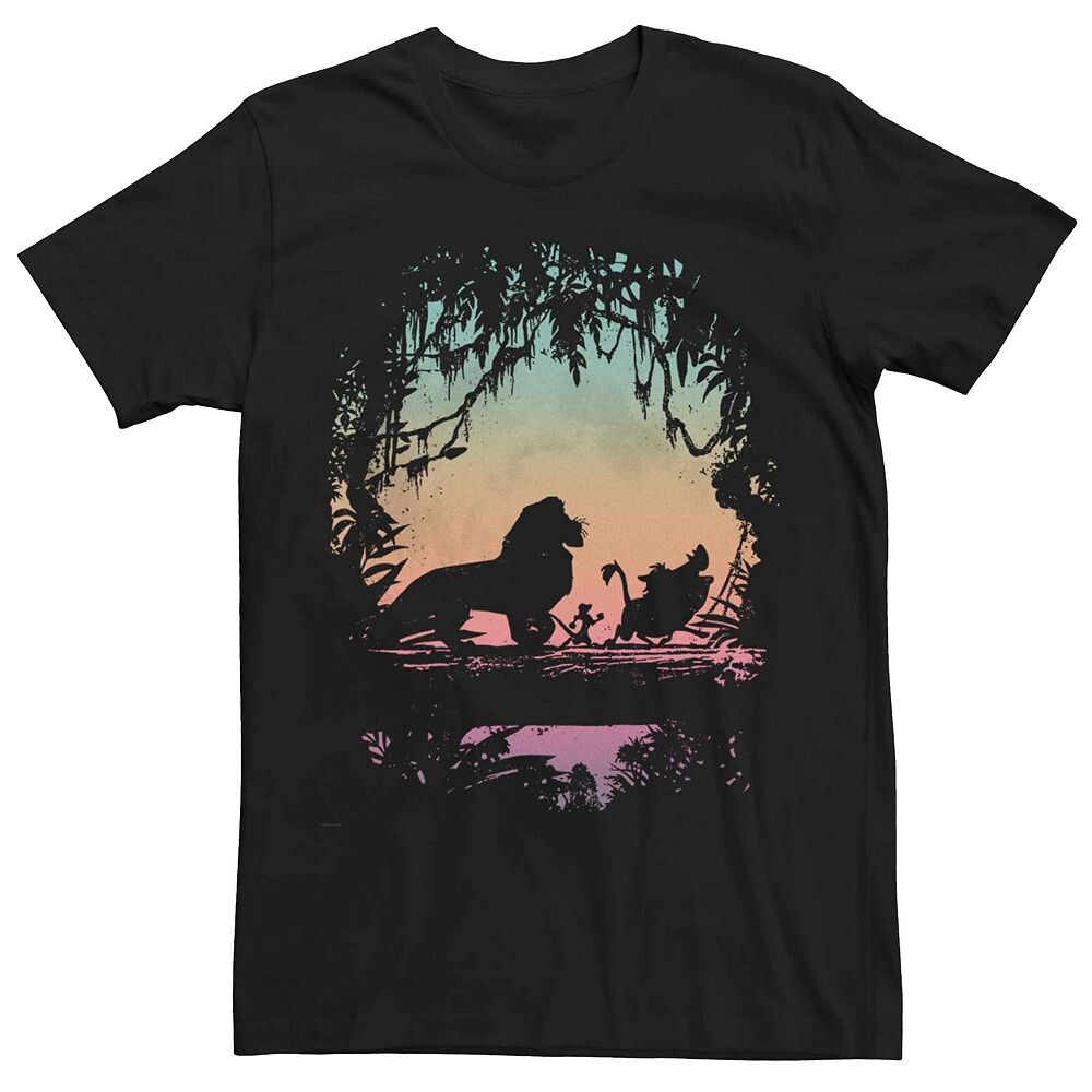 

Красочная мужская футболка Disney's The Lion King Jungle Walk Licensed Character, черный