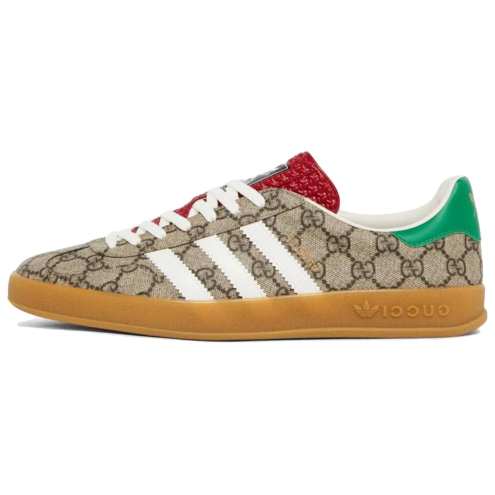 

Кроссовки Adidas X Gucci Gazelle Beige GG Monogram, бежевый