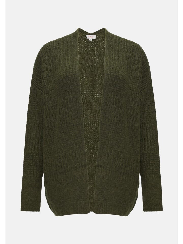 

Кардиган sOliver Strickjacke langarm, оливковый