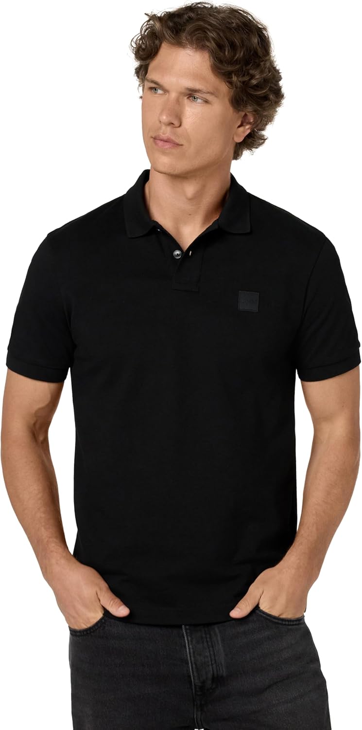 

BOSS Мужская поло с квадратным логотипом, приталенная, пике, Black Currant, Черный, BOSS Мужская поло с квадратным логотипом, приталенная, пике, Black Currant