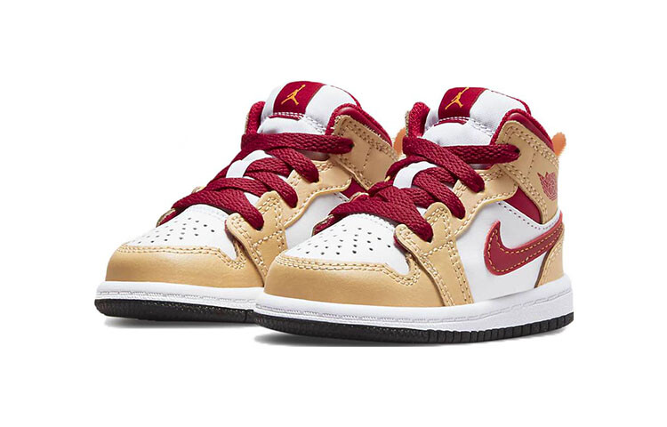 Сандалии Jordan 1 Mid Light Curry Cardinal TD — фото 3
