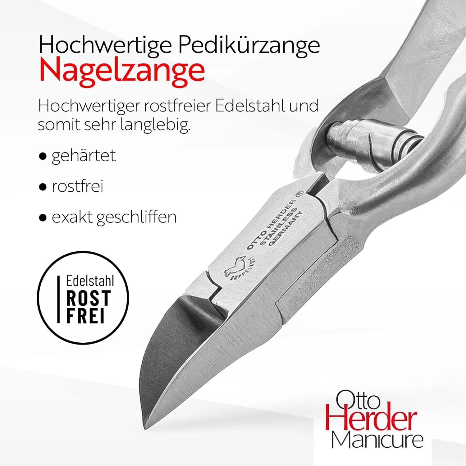 Педикюрные щипцы OTTO HERDER с буферной пружиной 13.5 см Otto Herder Manicure — фото 3