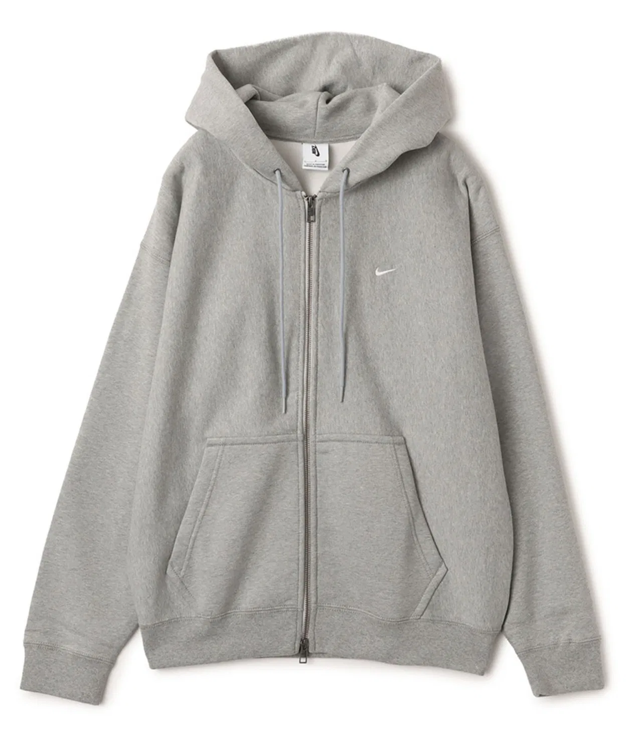 Худи Nike AS M NL Solo Swoosh BB FZ Hoodie серое — фото 3