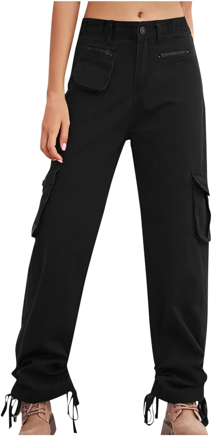 

Женские карго джинсы mid rise с карманами