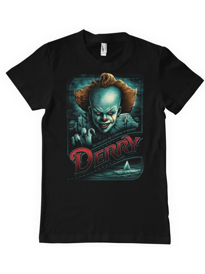

It Футболка "Pennywise In Derry Big Tall T-Shirt" черного цвета, Черный, It Футболка "Pennywise In Derry Big Tall T-Shirt" черного цвета