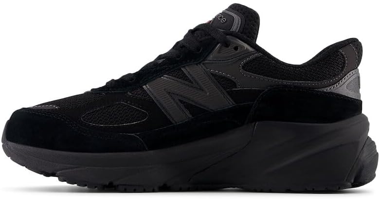 Детские кроссовки New Balance 990 V6 на шнуровке, черный — фото 2