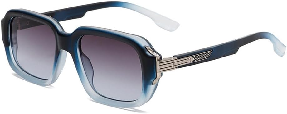 

Мужские солнцезащитные очки в стиле ретро с градиентным переходом цвета, защита от ультрафиолета UV400; женские солнцезащитные очки с заклепками, сине-зеленые TKKTLLT, Dark Blue Gray