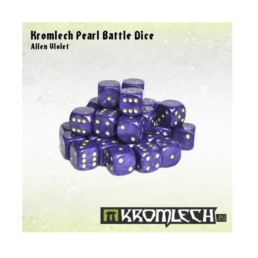 

d6 Чужой фиолетовый с золотом (35), Battle Dice (Kromlech)