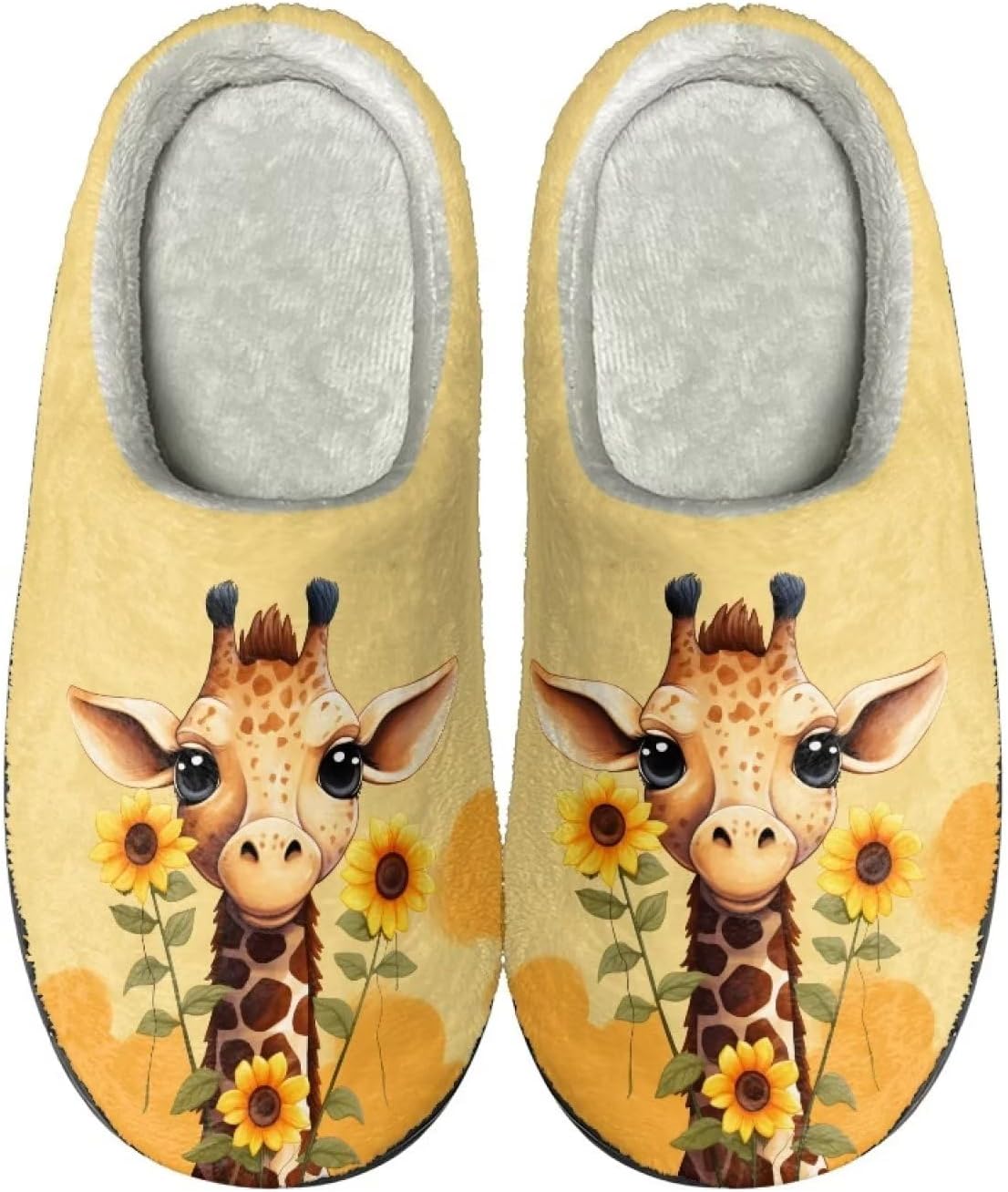 

Теплые мягкие удобные домашние тапочки DISNIMO для женщин и девушек на осень и зиму, 0 Sunflower Giraffe