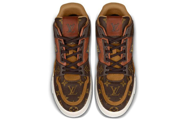Кроссовки trainer ankle sneakers 'brown monogram' Louis Vuitton, коричневый — фото 2
