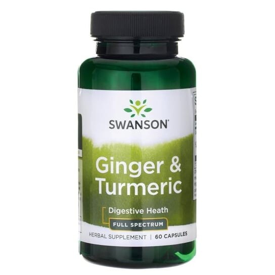 

Swanson, Full Spectrum Ginger & Turmeric (имбирь и куркума) 60 капсул
