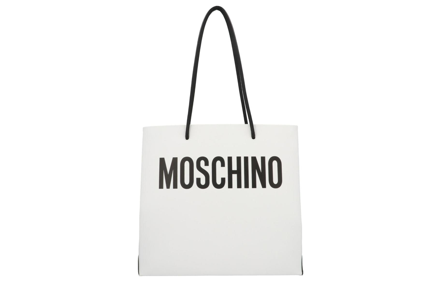 

MOSCHINO Женская белая сумка из телячьей кожи