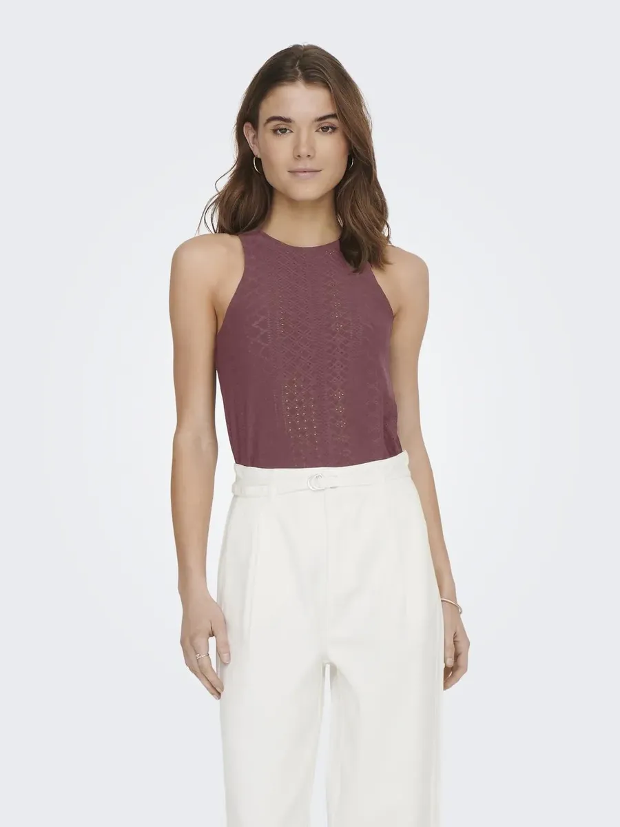 

Only топ-рубашка "ONLSANDRA S/L TOP JRS", цвет Rose Brown
