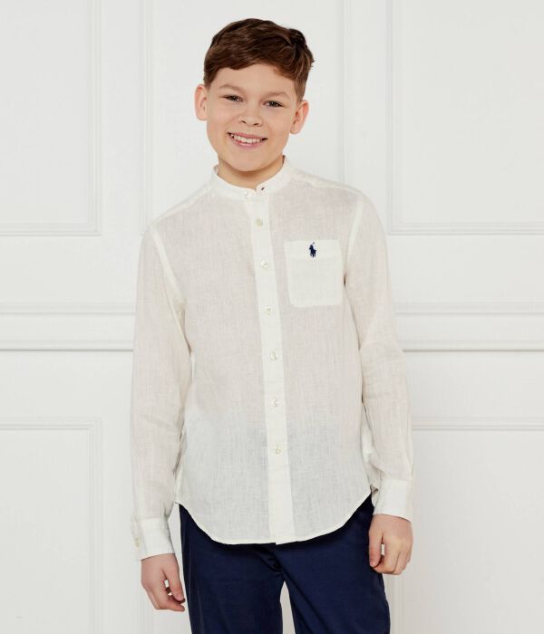 

Льняная рубашка Regular fit Polo Ralph Lauren, белый
