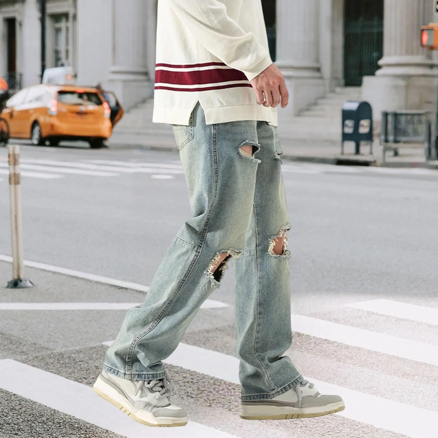 Джинсы мешковатые, Light Blue, Y2K Streetwear — фото 3