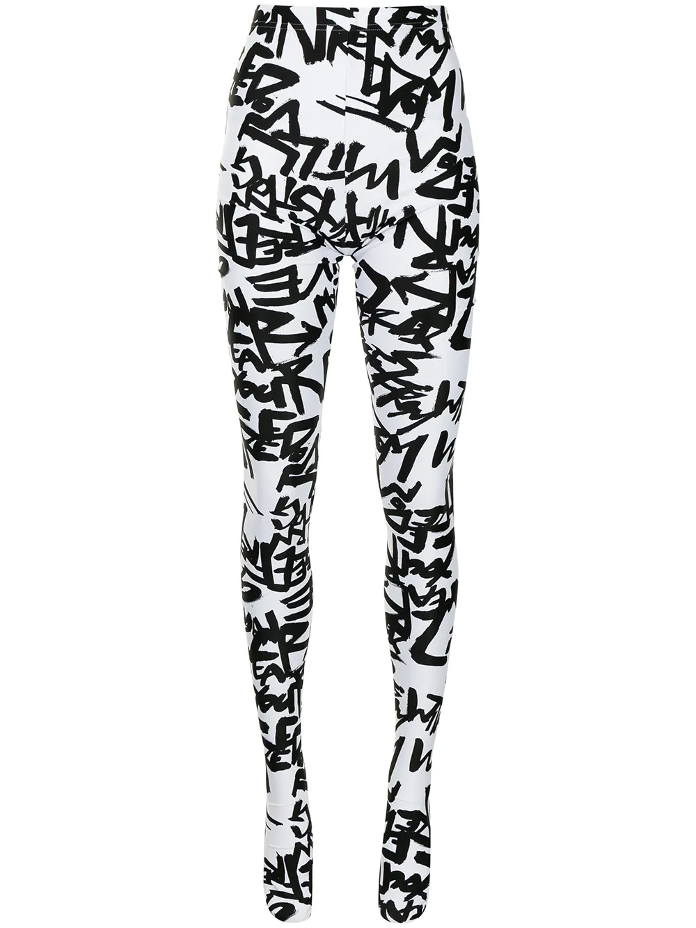 

Колготки с завышенной талией и надписью COMME DES GARCONS, белый