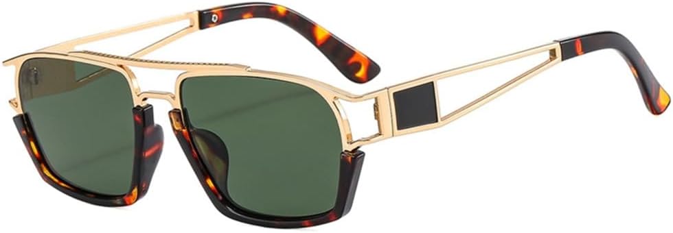 

Винтажные панк-солнцезащитные очки большого размера для мужчин и женщин, ретро-солнцезащитные очки с градиентной оправой из сплава, защита от УФ-излучения UV400 HDUBFY, 2