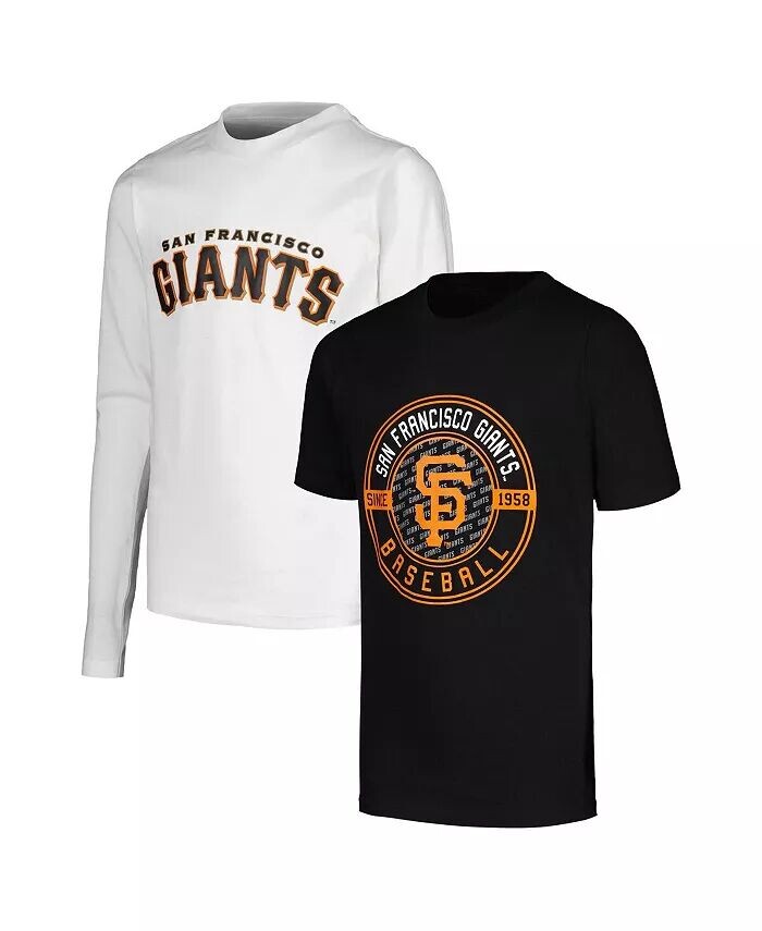 

Комбинированный комплект футболок с черными и белыми футболками Big Boys San Francisco Giants Stitches, черный