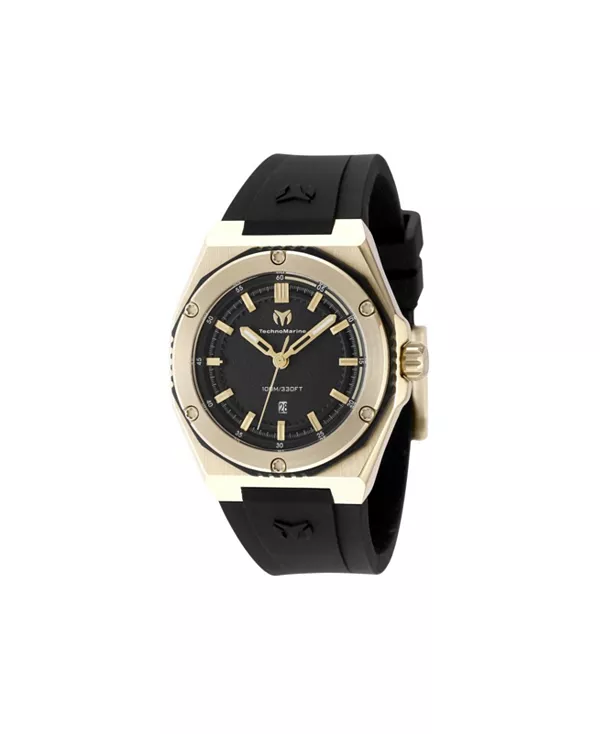 

Женские часы tm-416056 с черным циферблатом и коралловым кварцем Technomarine, black