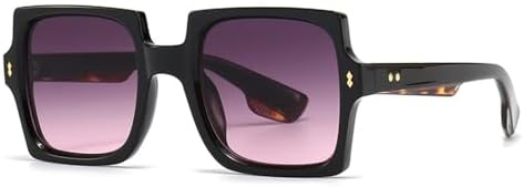 

Большие ретро-солнцезащитные очки 2027 года для женщин, с заклепками, в стиле панк, градиентные, с защитой от УФ-излучения UV400, большие солнцезащитные очки для мужчин MTZJH, 4