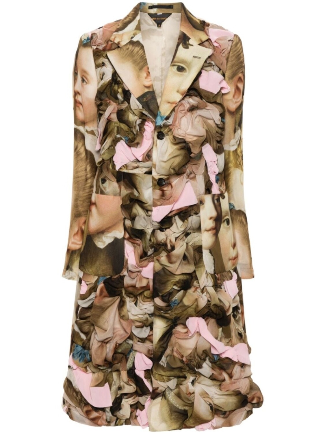 

Пальто миди с принтом и сборками Comme Des Garçons, зеленый