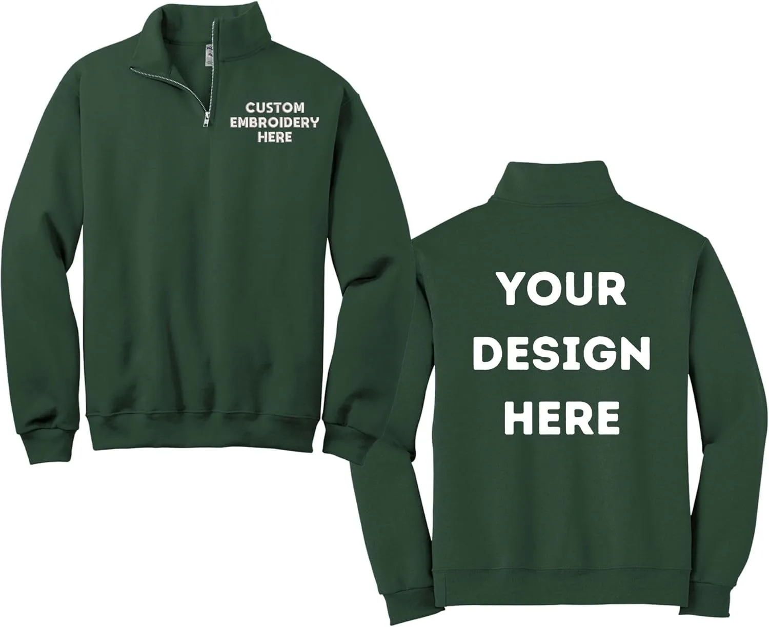 

Кастомизированный свитшот Quarter Zip Pullover, дизайн спереди и сзади, 995M LOGO IMPRESSION