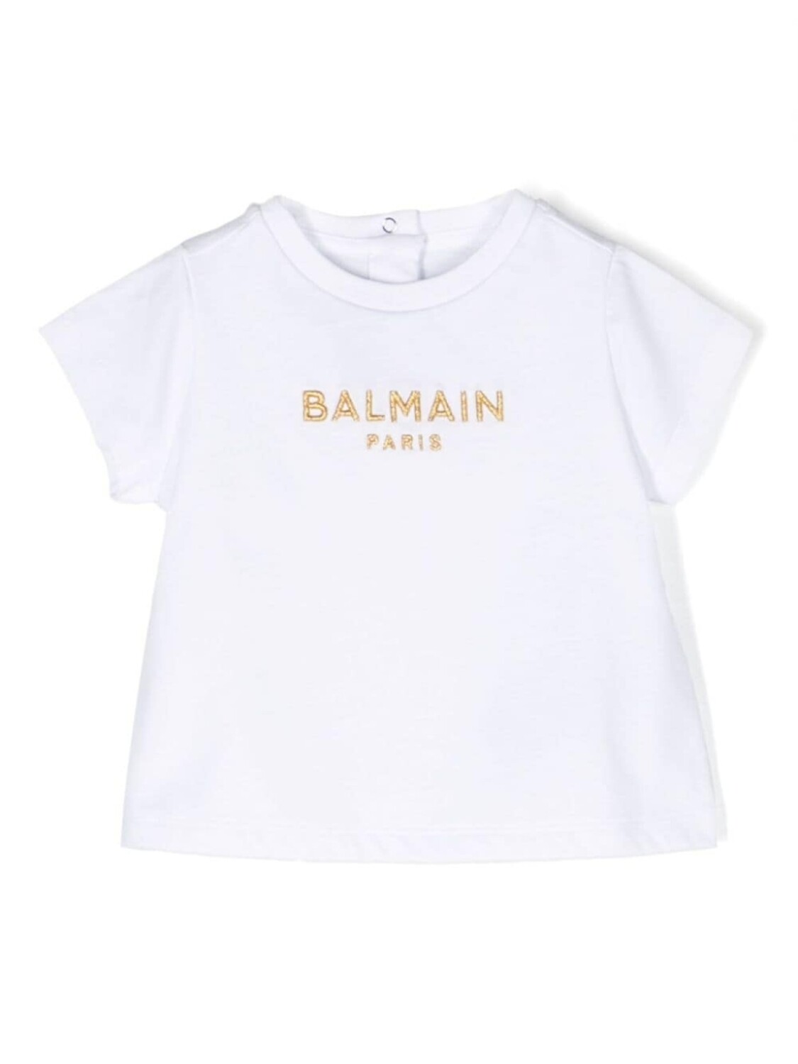 

Футболка с вышитым логотипом Balmain Kids, белый