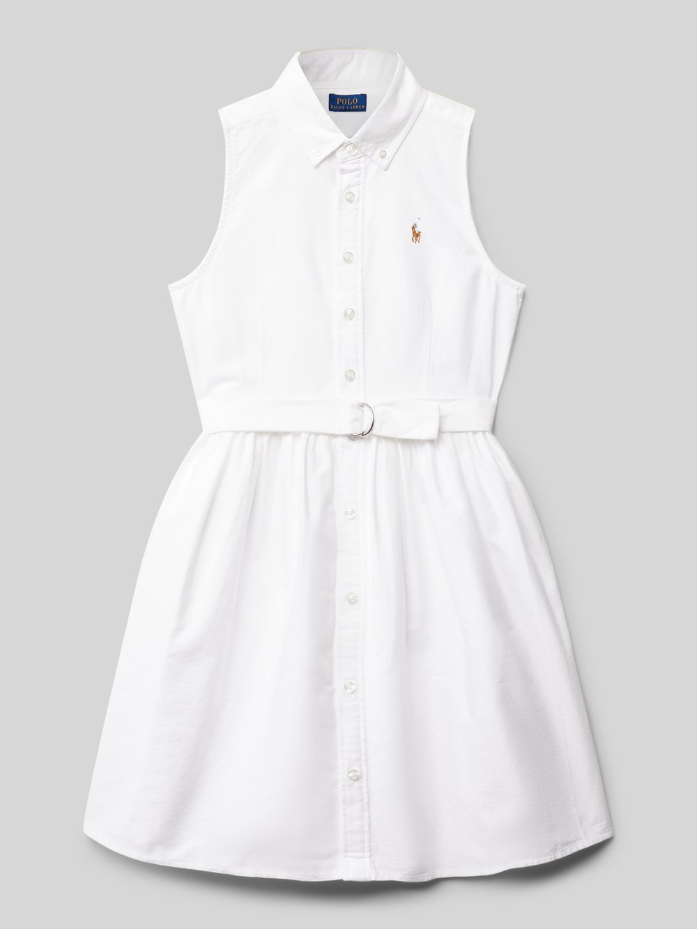 

Платье-поло с завязывающимся поясом, модель 'LATOYIA' Polo Ralph Lauren Teens, белый