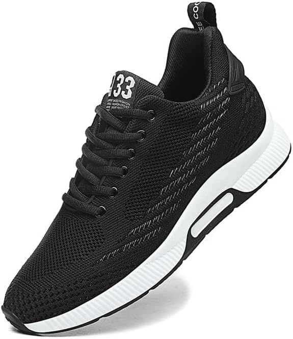 

Мужские кроссовки-лифтеры, незаметно увеличивающие рост на 6 см, спортивные, женские, дышащие сетчатые, для улицы, повседневные, с шнуровкой, модные туфли Vandimor, черный