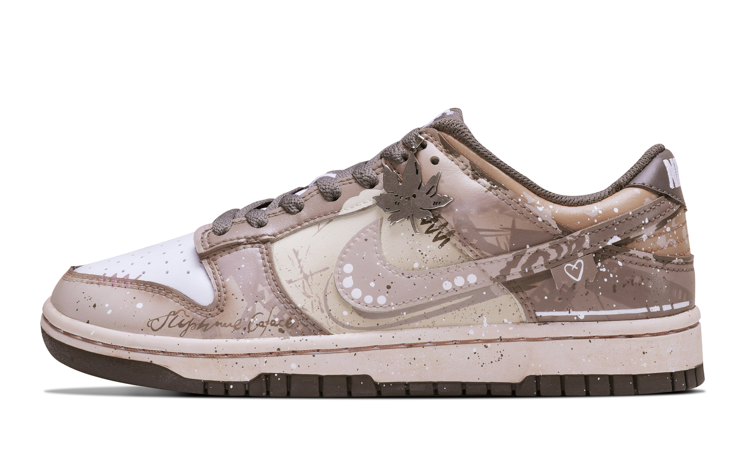 

Nike Мужские противоскользящие кросcовки Dunk Low Top для скейтбординга коричневые, цвет Brown