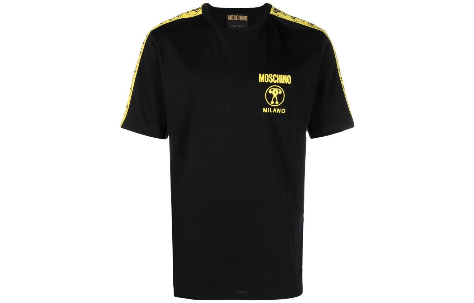 

MOSCHINO Футболка мужская черная, Черный, MOSCHINO Футболка мужская черная