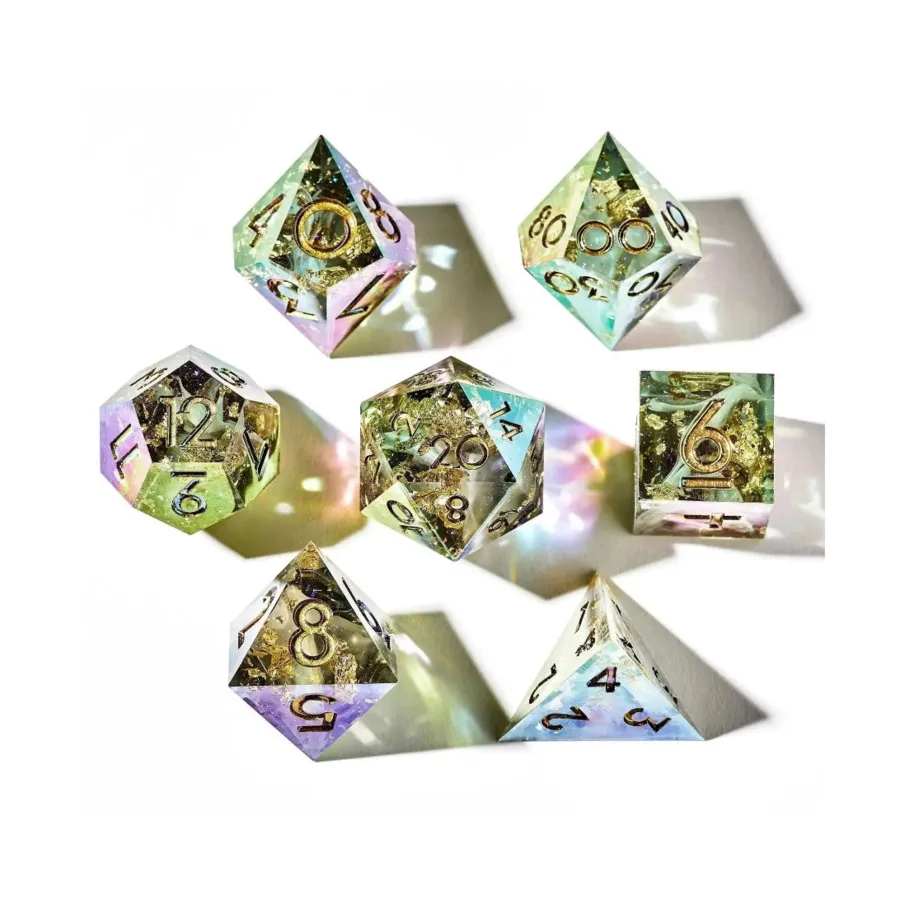 

Полигональный набор — Грозовая туча (7), Iridescent Resin Dice (Dispel Dice)