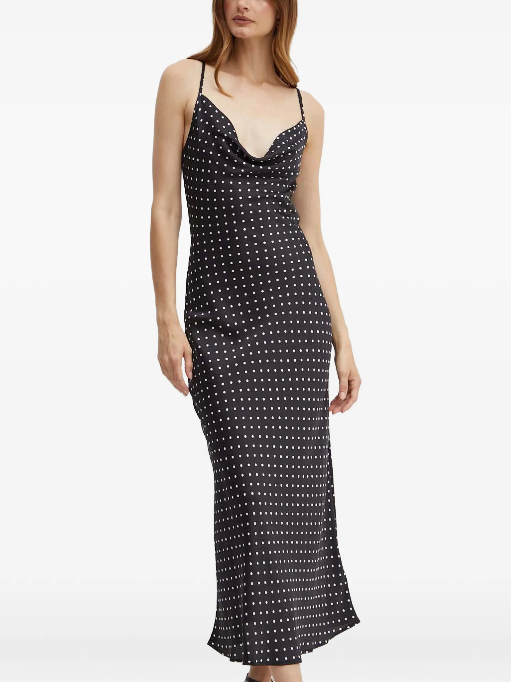 

Платье миди в горох Guess Usa, черный