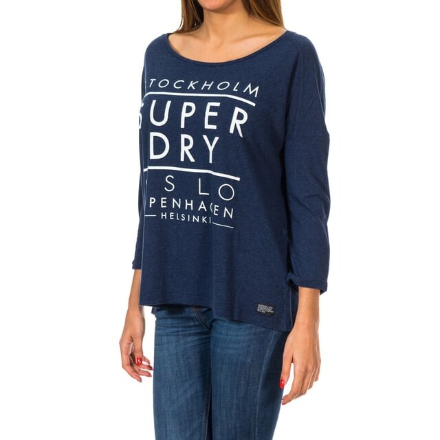 

Женский свитер Nordic slouch Crew g60119xns с рукавами 3/4 Superdry, синий