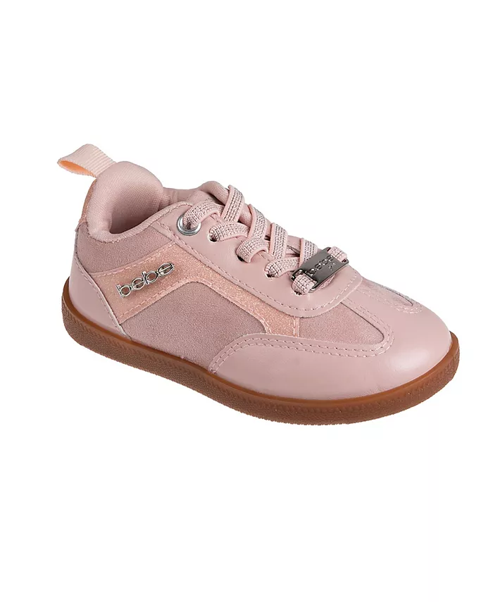 

Туфли для девочек Toddler Girls Lace Plate Shoe с кружевной вставкой Bebe, розовый