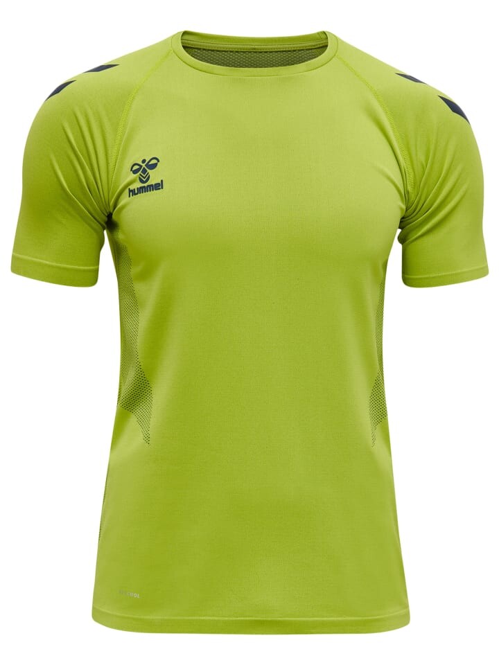 

Функциональная рубашка Hummel T-Shirt S/S Raglanärmel Hmllead Multisport Herren, цвет LIME PUNCH