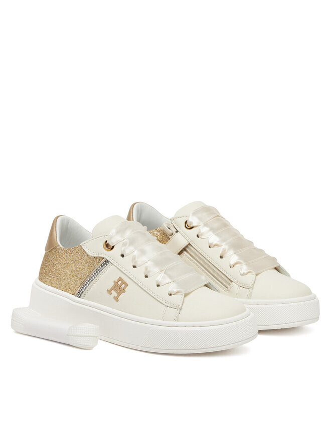 Кроссовки Tommy Hilfiger Low Cut Lace-Up Sneaker T4A9-33935-1281 M, белый — фото 2