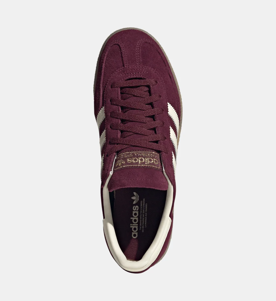 Кроссовки низкие Handball Spezial Adidas Originals, бордовый — фото 4