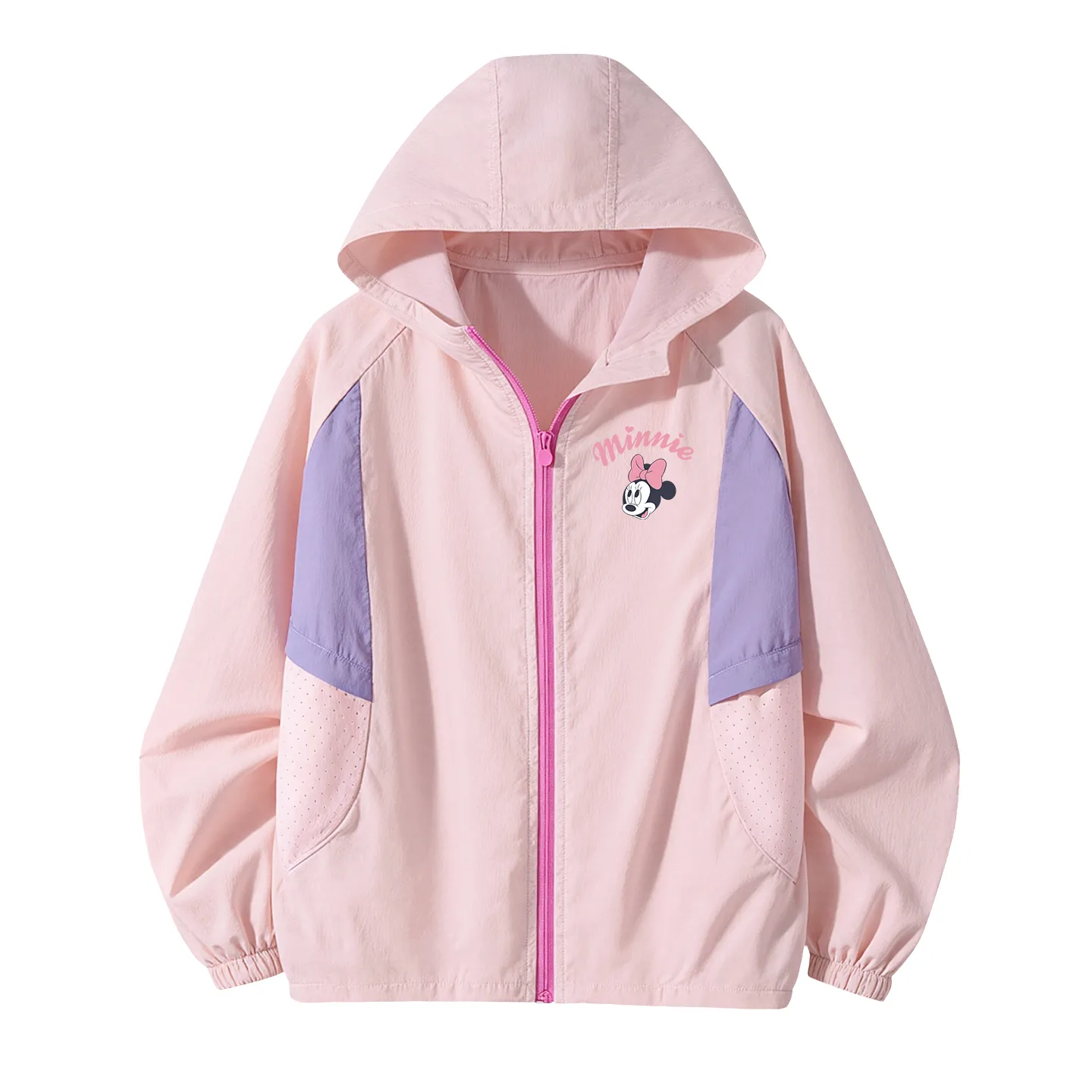 Детская одежда с защитой от солнца с капюшоном, тонкая и дышащая Disney, Solid Color Blue — фото 3