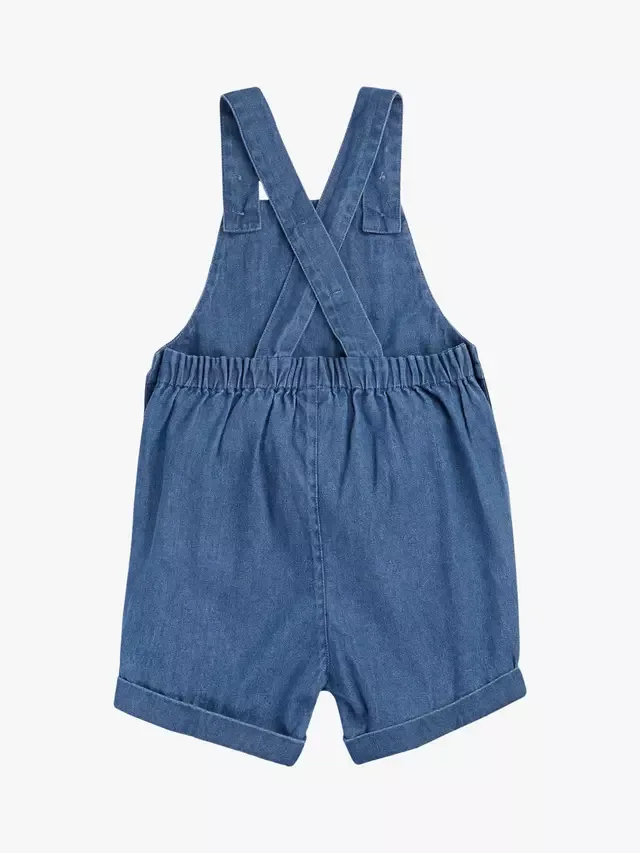 Детский хлопковый джинсовый комбинезон, джинсовый/автомобильный Frugi — фото 4